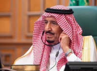 Saudi-Arabias kong Salman under et G20-møte via videolink i forrige måned. Selv om Saudi-Arabia er et eneveldig kongedømme, ligger mye av den politiske makten i praksis hos den kontroversielle kronprinsen Mohammed bin Salman, som har gjennomført en rekke reformer.