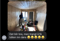 Aage Thoresen med liten båt